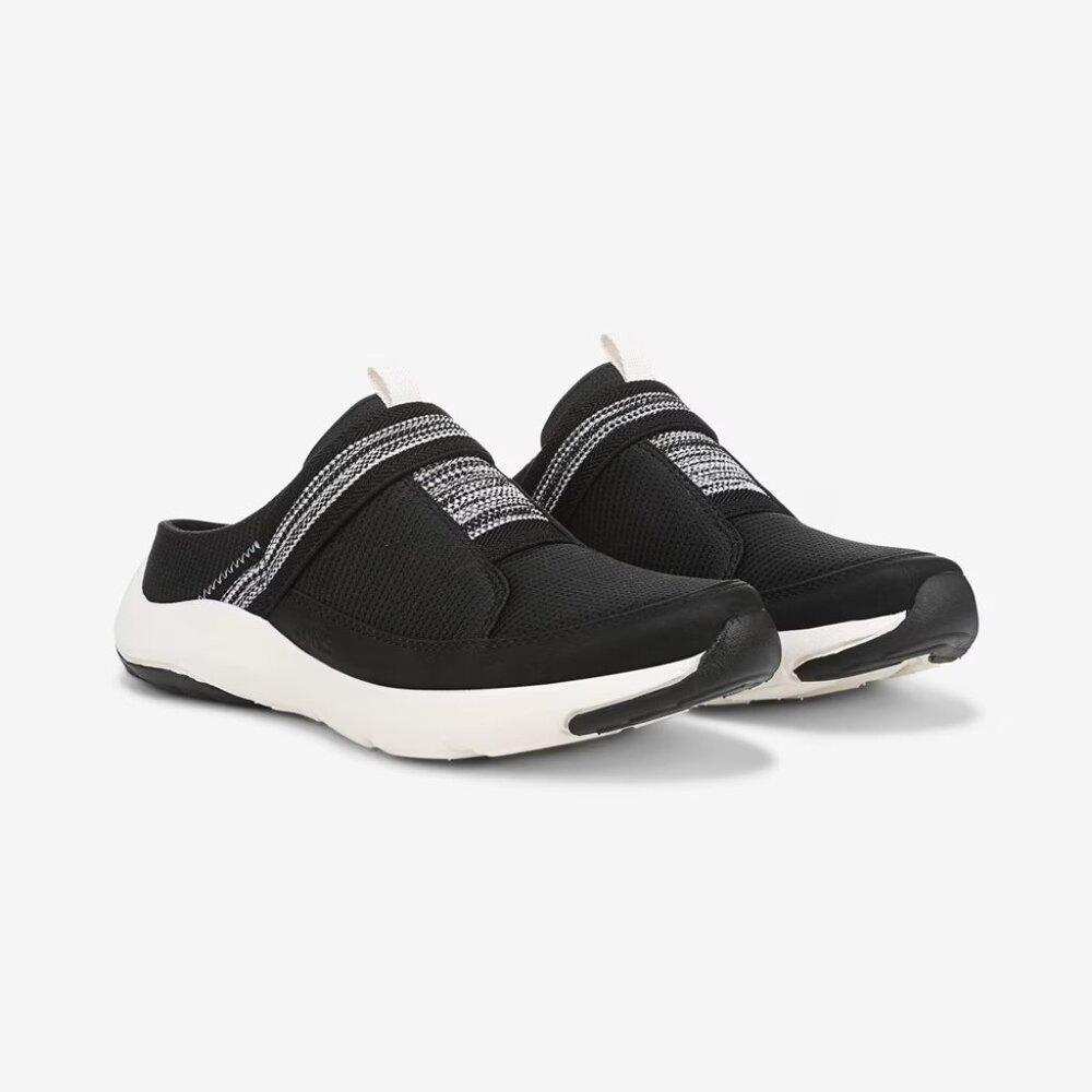 NWT Ryka Women's Engage Slip On Sneaker Mules Shoes Black Size 7 W $100 RY1237